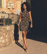 GIANNA DRESS -- NOIR WILD ROSE
