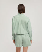 Carrie Crop Striped Shirt
