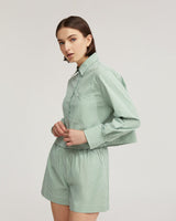 Carrie Crop Striped Shirt