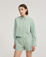 Carrie Crop Striped Shirt