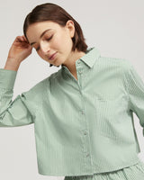 Carrie Crop Striped Shirt