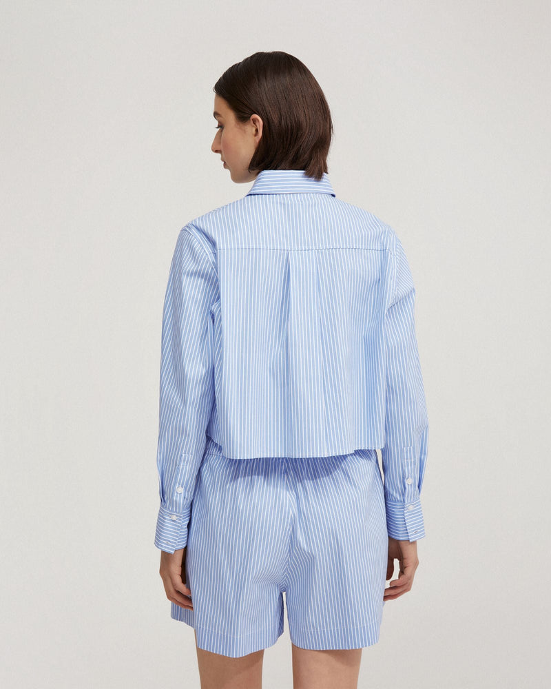 Carrie Crop Striped Shirt