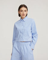 Carrie Crop Striped Shirt