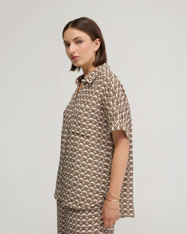 Jasmine Short Sleeve Printed Shirt