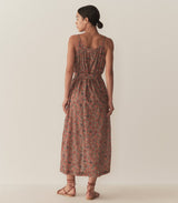 NEVITA DRESS -- L'ORANGE SOLEIL FLEURIT