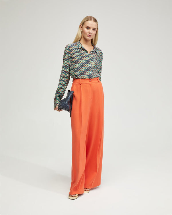 Poppy Zigzag Print Blouse