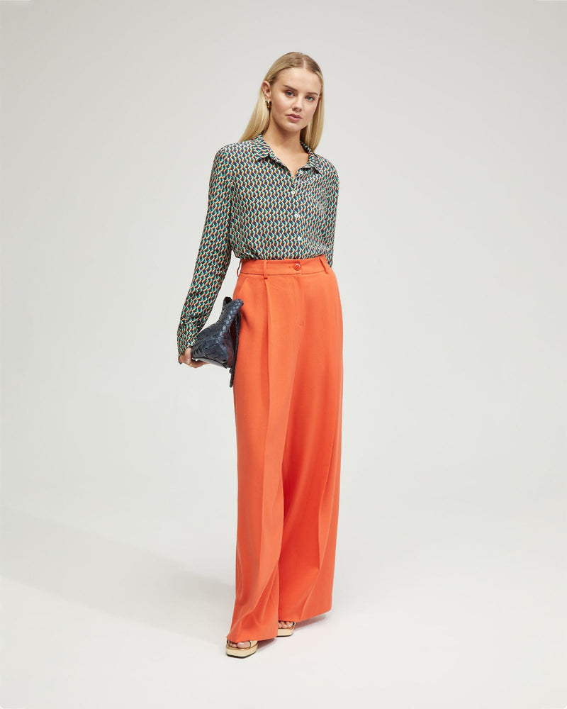 Poppy Zigzag Print Blouse