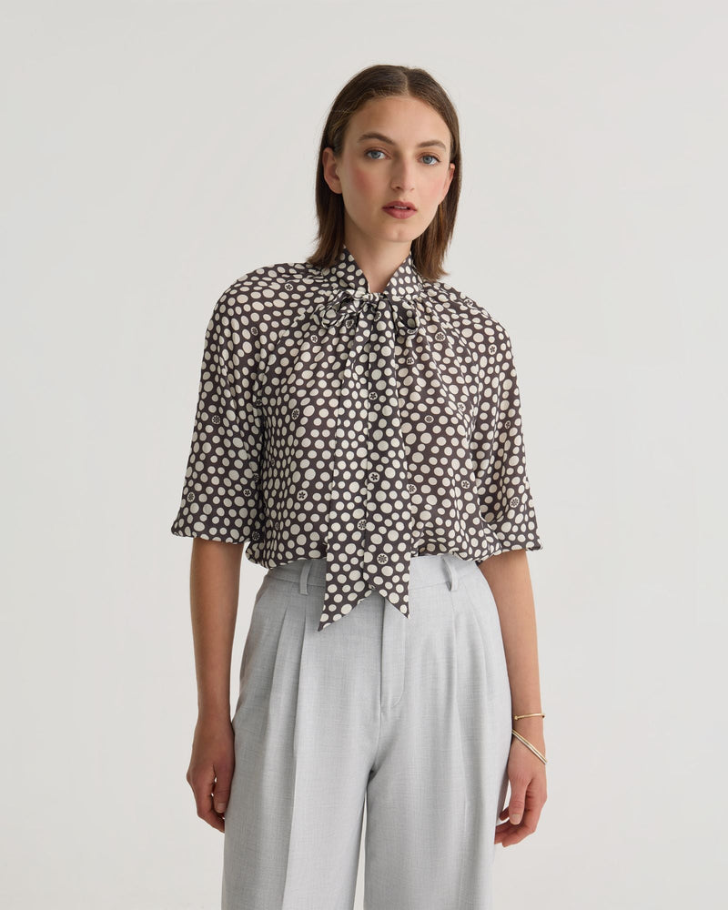 Simone Tie Neck Shirt